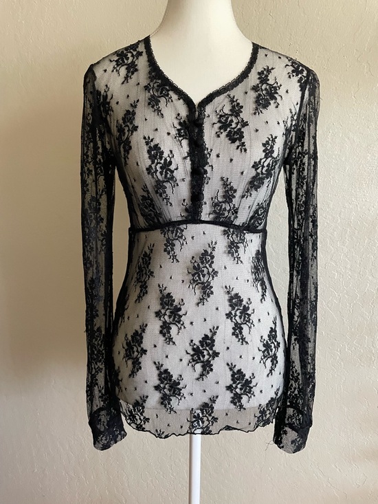 Vintage Tops - Whimsygoth black lace top